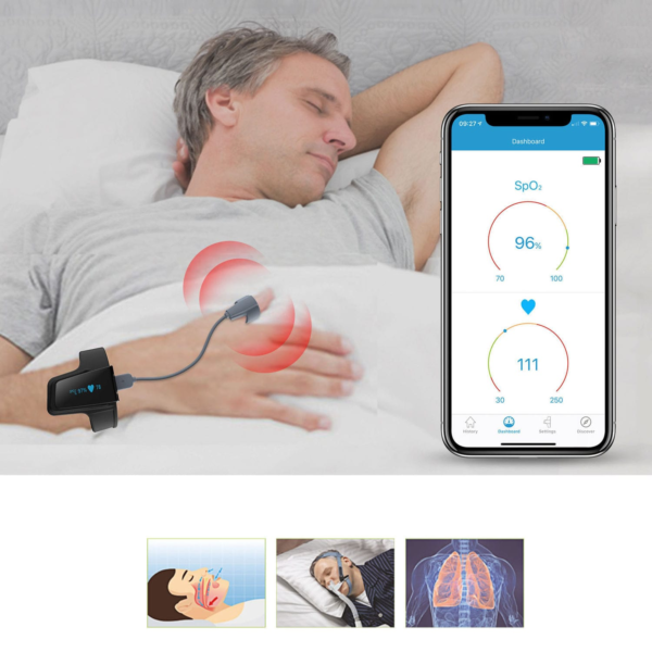 oximetro.jpeg Oxímetro de Pulso Nocturno Avanzado Checkme O2 Max - Image 3